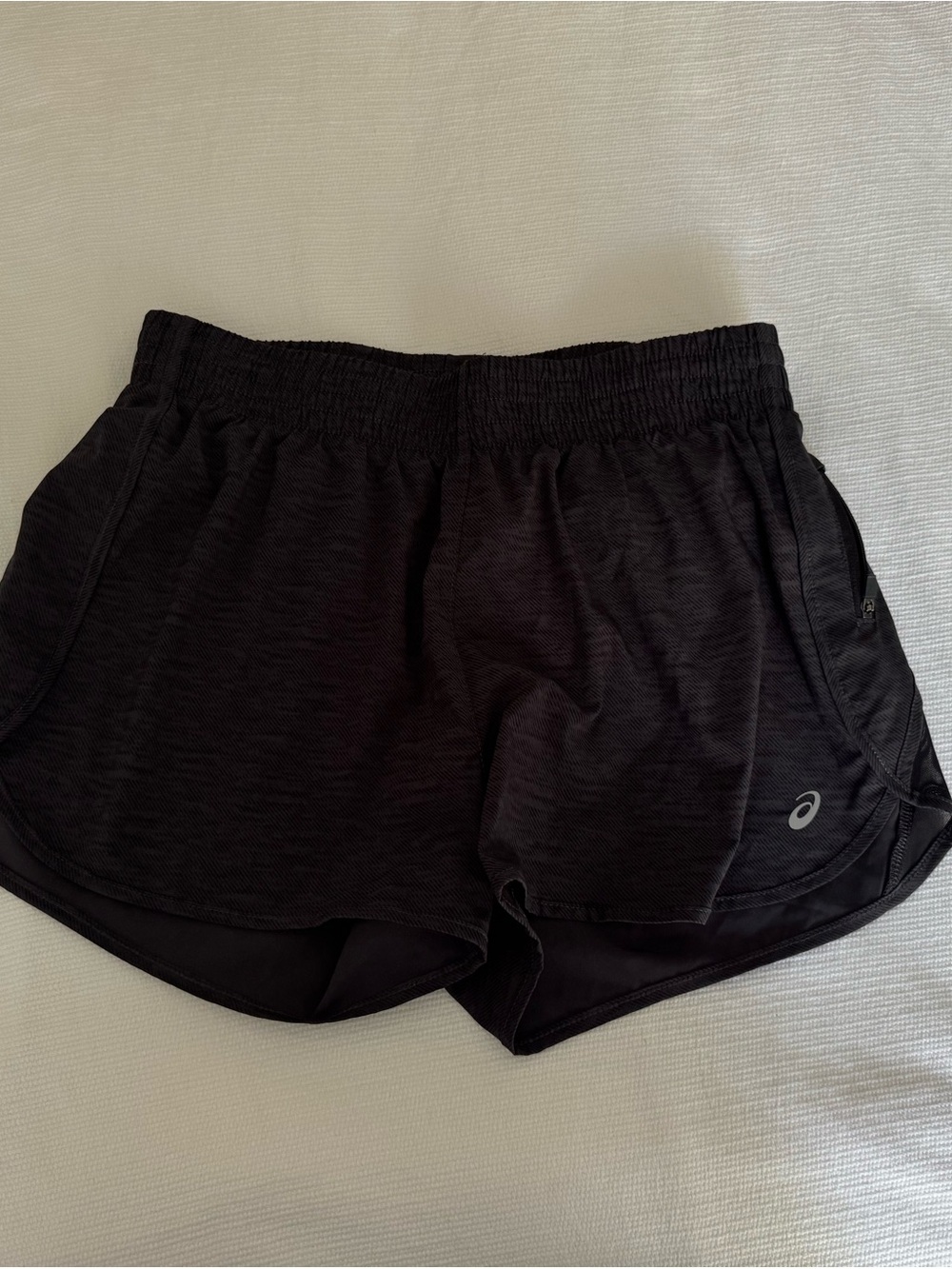 ASICS Black Women's Athletic Shorts with Reflective Logo